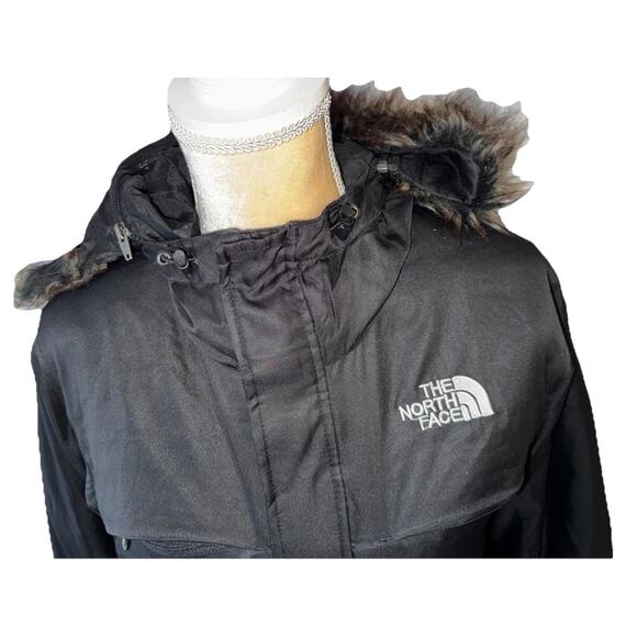 The North Face Goose Down Hyvent Silver Buckle Black Coat Size M - Picture 3 of 14
